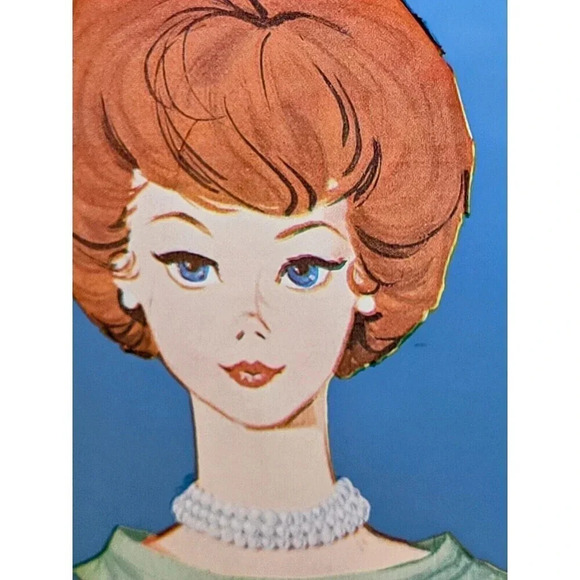 VINTAGE BARBIE DOLL CARRY CASE ~ PONYTAIL - BUBBLECUT ~ 1963 MATTEL INC - Picture 10 of 14